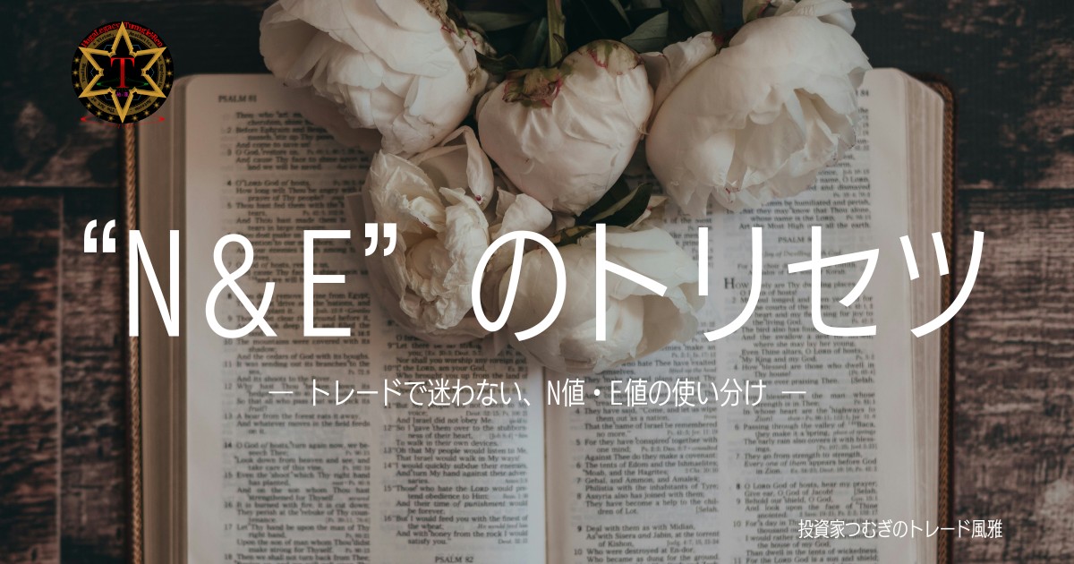 N値とE値の違いと使い分けを解説するトレード判断ガイドのアイキャッチ画像―by投資家つむぎのトレード風雅